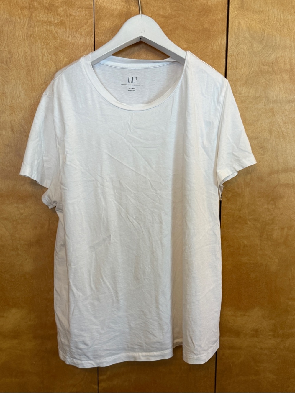 GAP Organically Grown Citton White Tshirt Women XL Tall